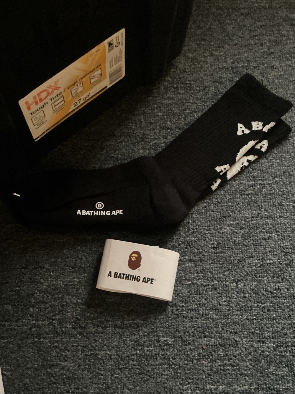 Black Logo Crew Socks